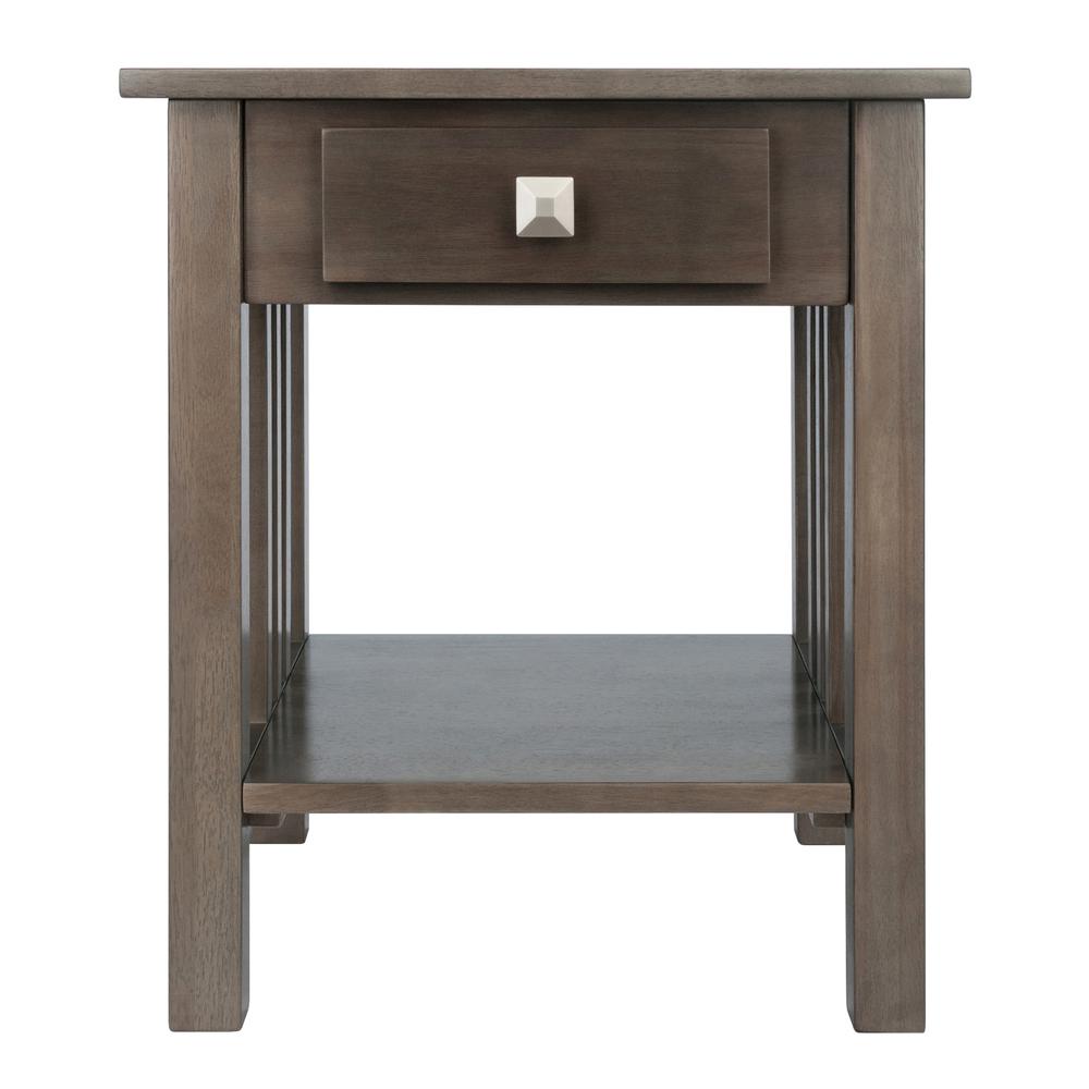 Stafford End Table, Oyster Gray