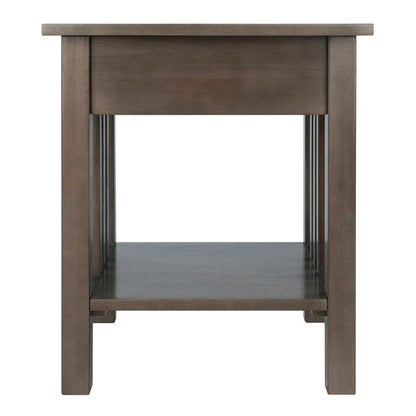 Stafford End Table, Oyster Gray