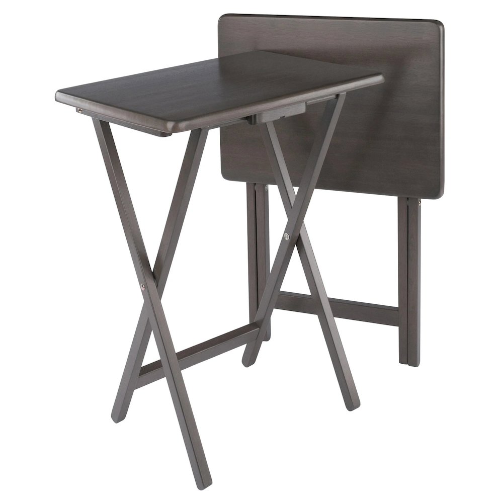 Alex 2-Pc Snack Table Set, Oyster Gray