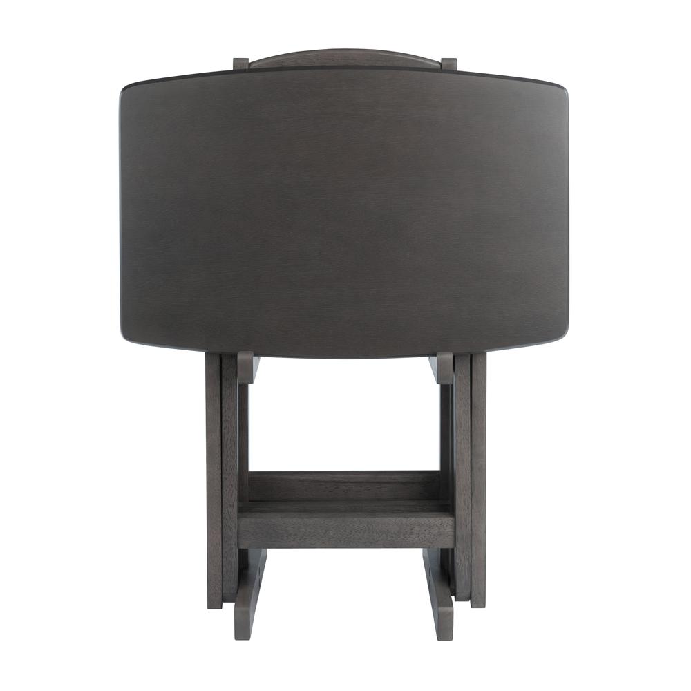 Dorian 5pc Oversized Snack Table Set, Oyster Finish