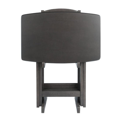 Dorian 5pc Oversized Snack Table Set, Oyster Finish