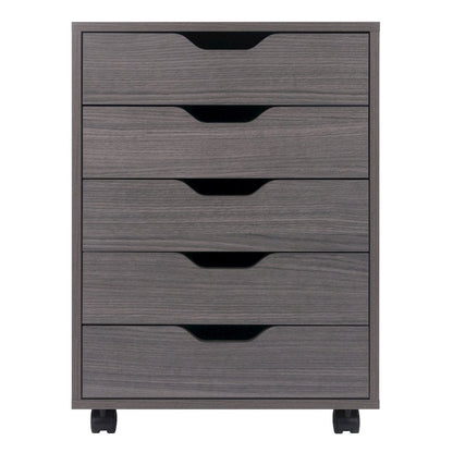 Halifax 5-Drawer Mobile Cabinet, Charcoal
