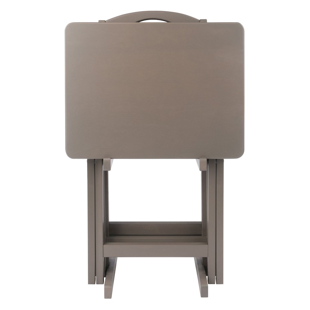Alex 5-Pc Snack Table Set, Oyster Gray