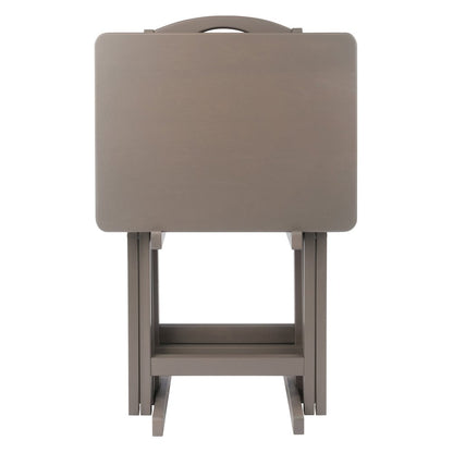 Alex 5-Pc Snack Table Set, Oyster Gray