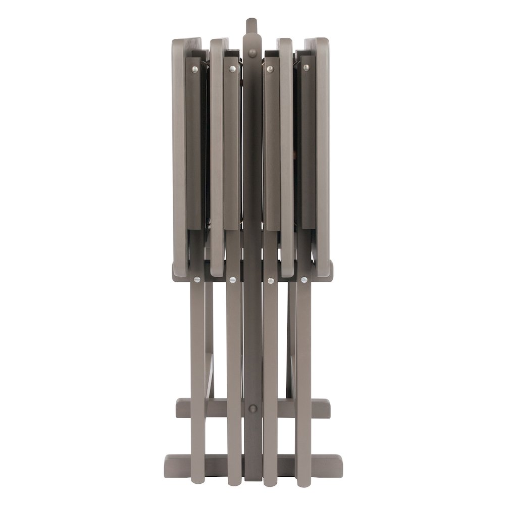 Alex 5-Pc Snack Table Set, Oyster Gray