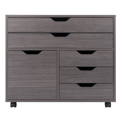 Halifax 3-Section Multi-Storage Mobile Cabinet, Charcoal