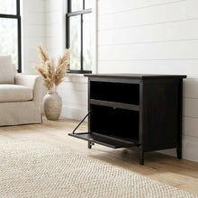 Dark Espresso TV Stand with Solid Wood Construction and Transitional Style