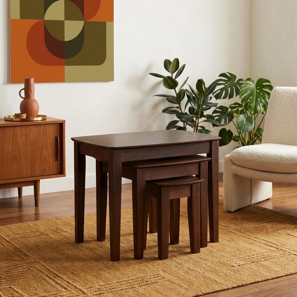 Natural, Nesting Table Set of 3, Nesting Set, Quality Build