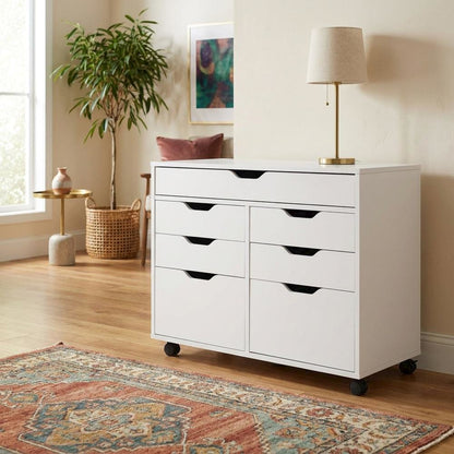 White Storage Cabinet, Composite Wood Pantry Organizer