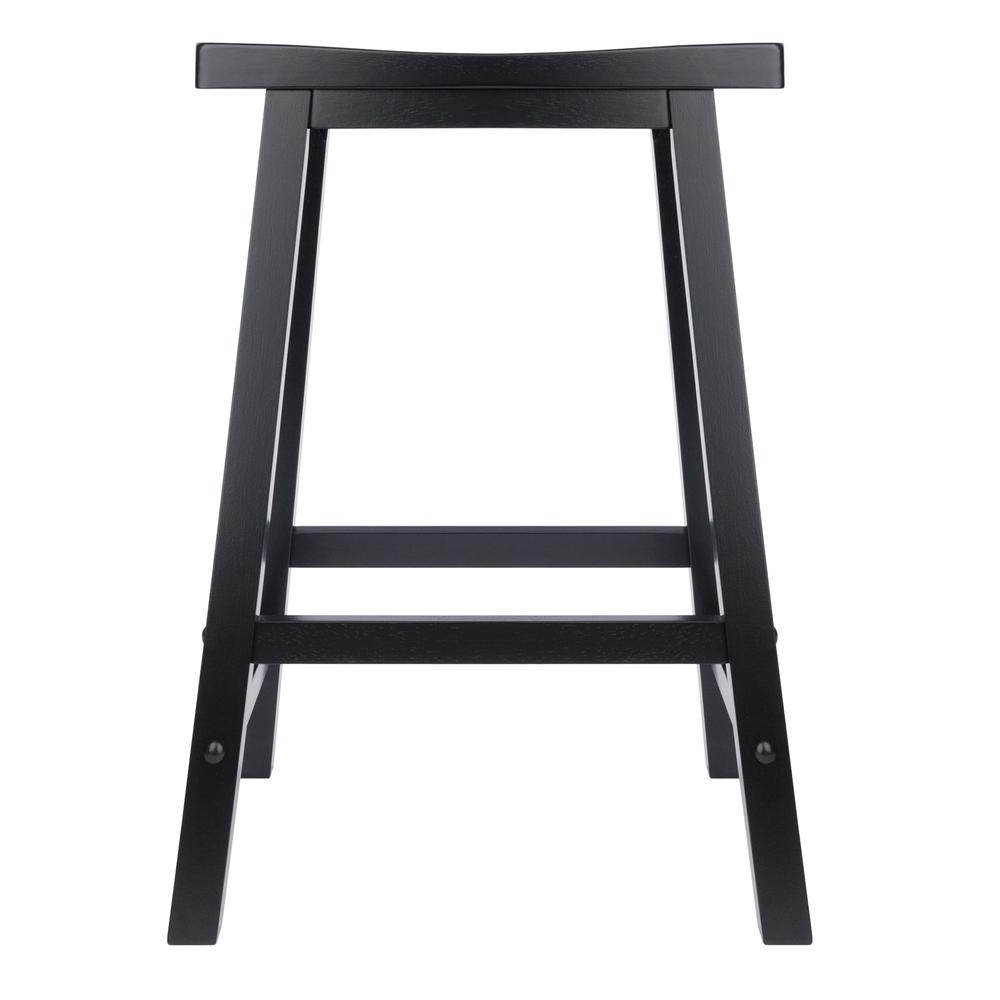 Satori 24" Saddle Seat Bar Stool Black