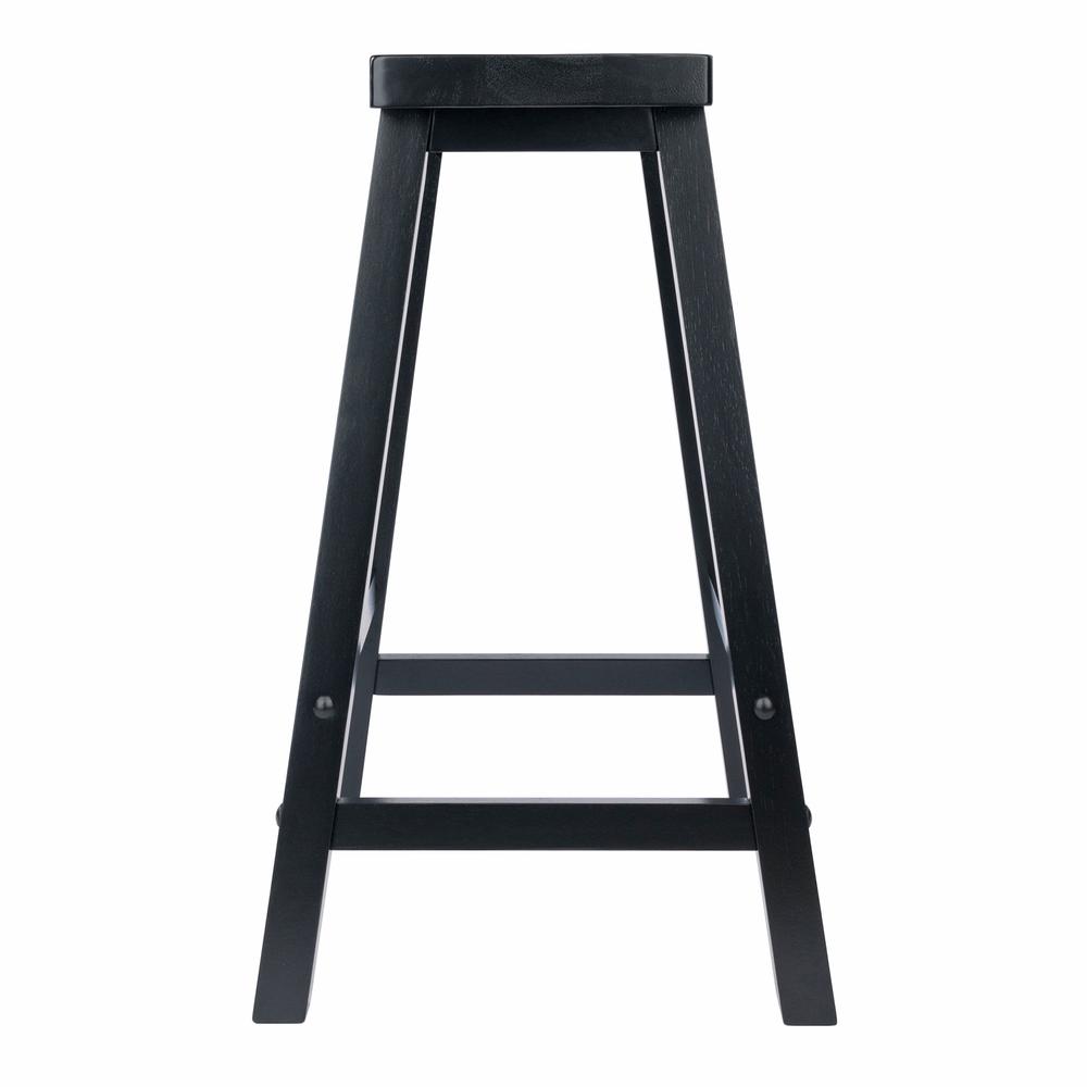 Satori 24" Saddle Seat Bar Stool Black