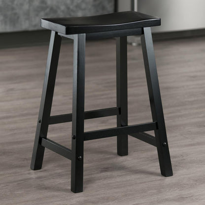 Satori 24" Saddle Seat Bar Stool Black