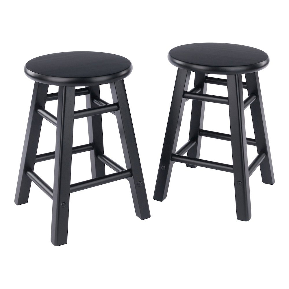 Element 2-Pc Dining Stool Set, Black