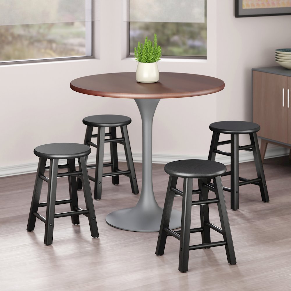 Element 2-Pc Dining Stool Set, Black