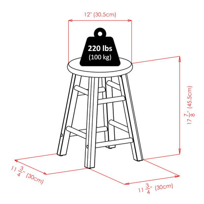 Element 2-Pc Dining Stool Set, Black