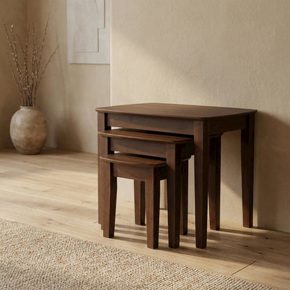 Natural, Nesting Table Set of 3, Nesting Set, Quality Build