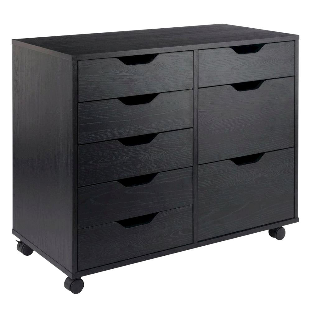 Black 6-Drawer Mobile Storage Cabinet, Rolling Multi-Storage
