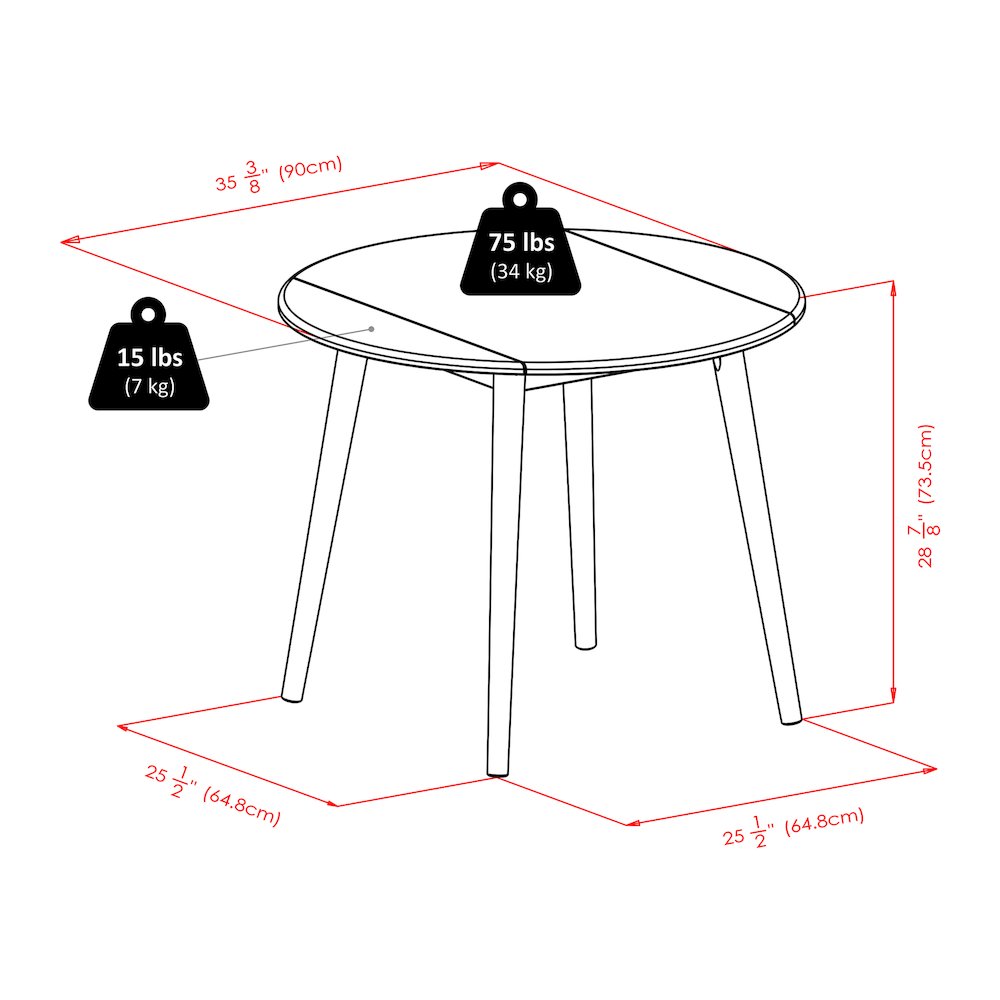 Moreno 5-Pc Drop Leaf Dining Table with Windsor Chairs, Black