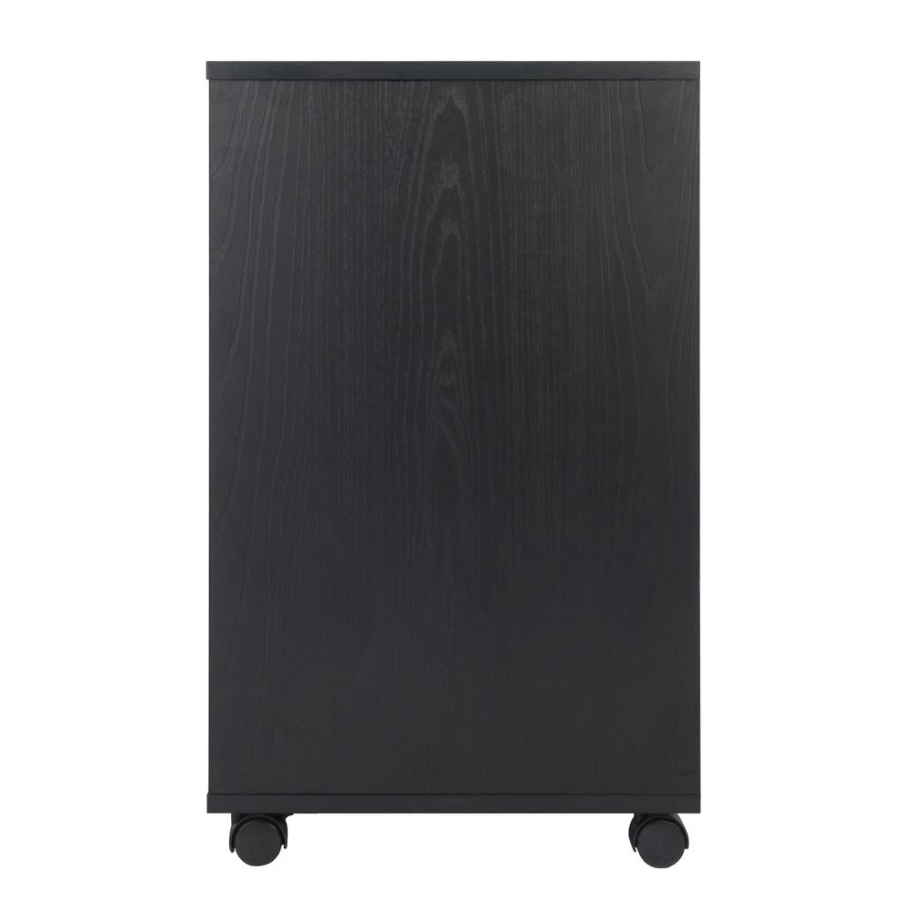 Halifax 2 Section Mobile Storage Cabinet, Black