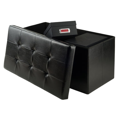 Ashford Ottoman with Storage Faux Leather