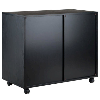 Composite Wood Office Storage Cabinet with Drawers and Locking Casters, Cloud