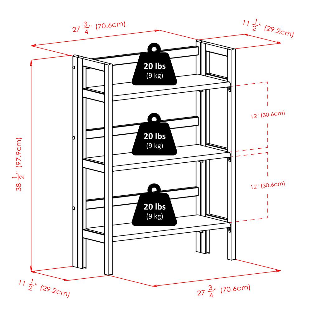 Terry Folding Bookcase Black