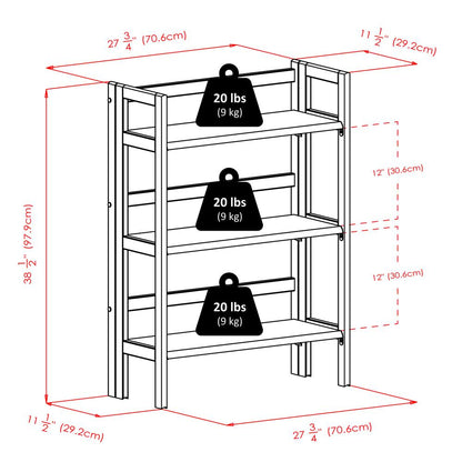 Terry Folding Bookcase Black