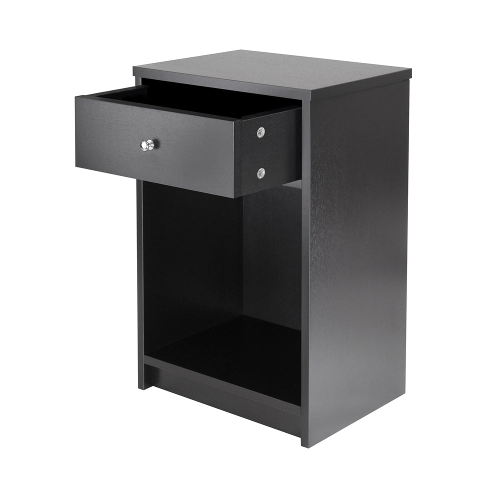 Squamish Accent table with 1 Drawer, Black Finish