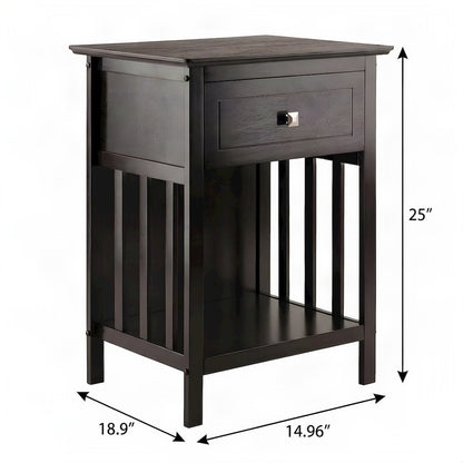 Solid and Composite Wood Small End Table, Night Stand Side Table, Coffee