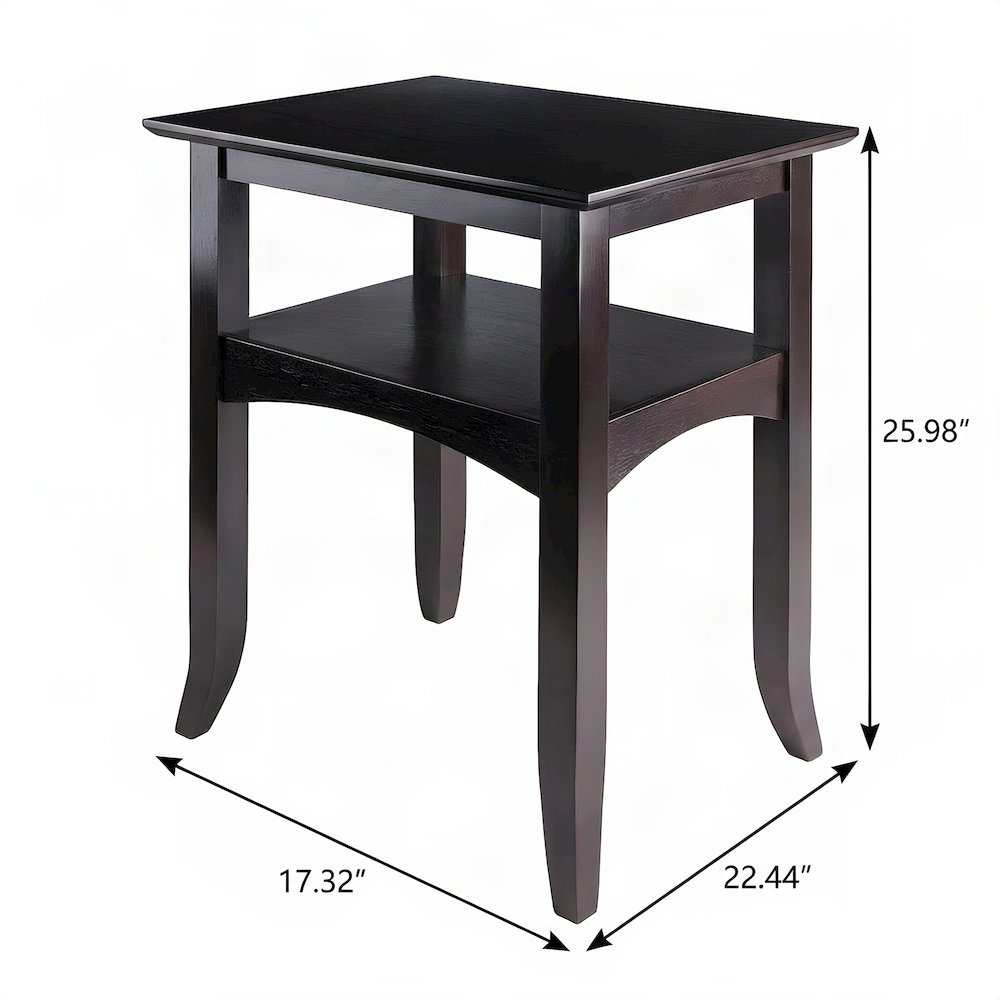 Solid and Composite Wood Small End Table, Side and Nightstand, Coffee