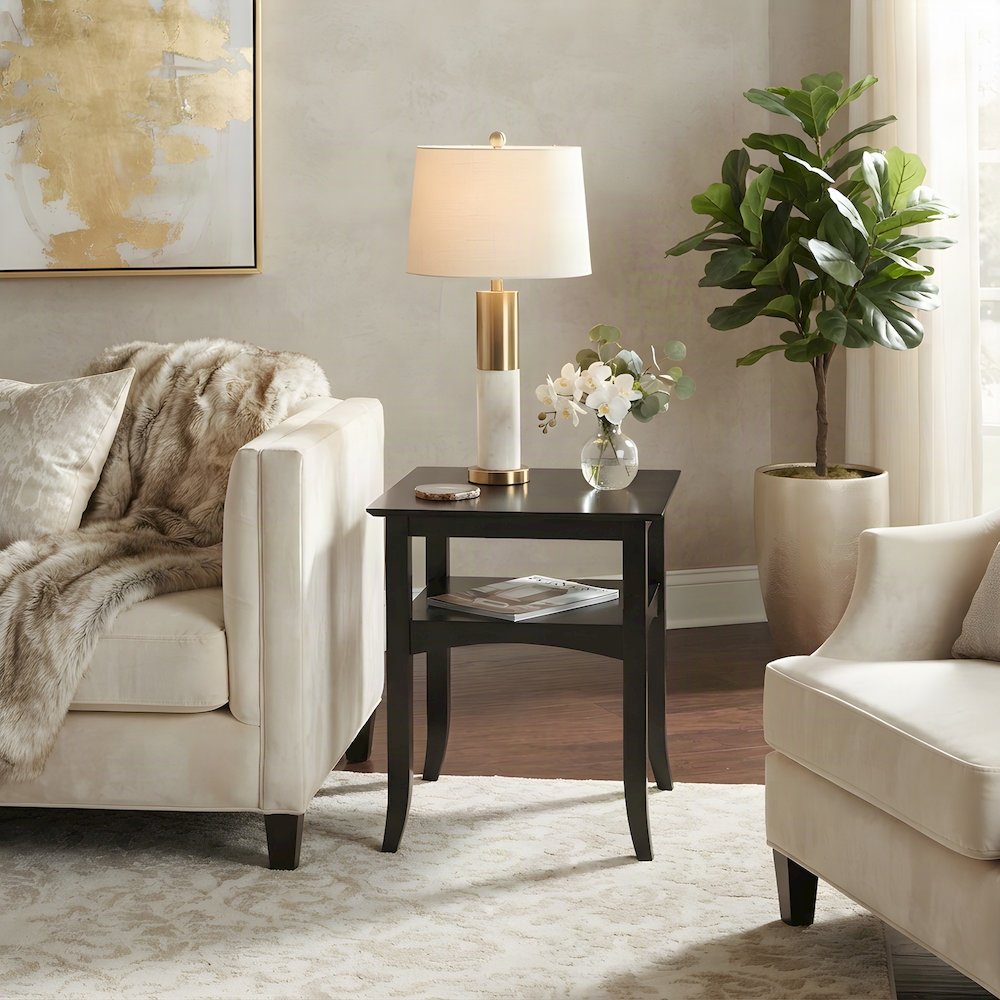 Solid and Composite Wood Small End Table, Side and Nightstand, Coffee