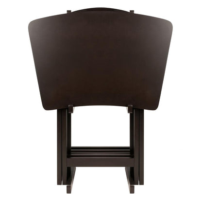 Anila 5-Pc Set Fan Shape Snack Table Coffee Finish