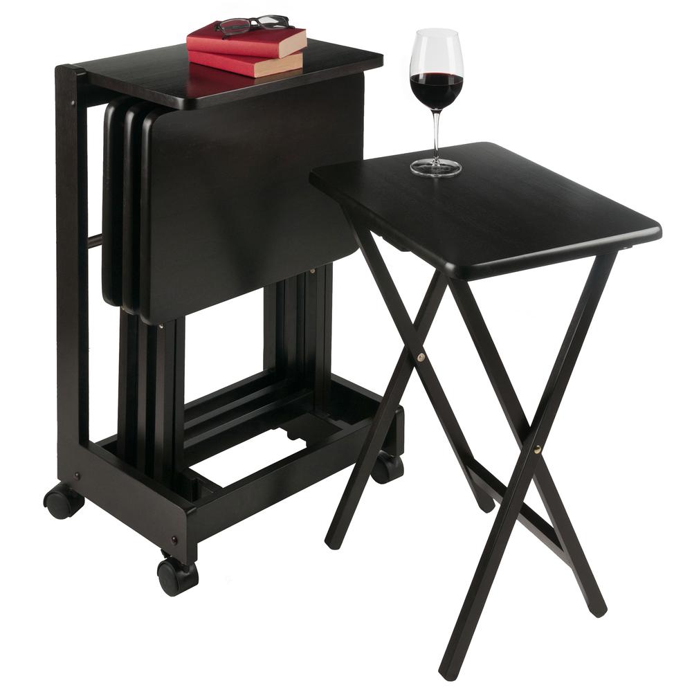 Brienda 5-PC Set Flip Top Snack Table Coffee Finish