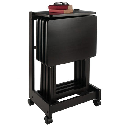 Brienda 5-PC Set Flip Top Snack Table Coffee Finish