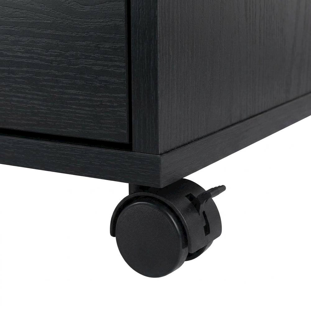 Black Storage Cabinet, Composite Wood Pantry Organizer