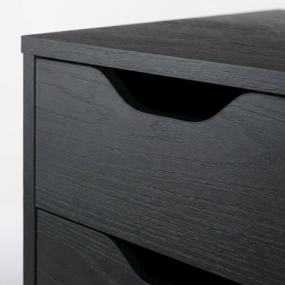 Black Storage Cabinet, Composite Wood Pantry Organizer