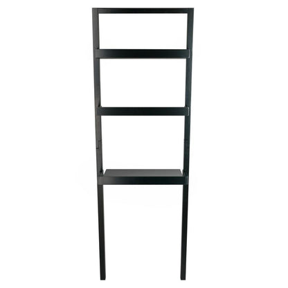 Bellamy Leaning Desk with 2 Shelves in Black