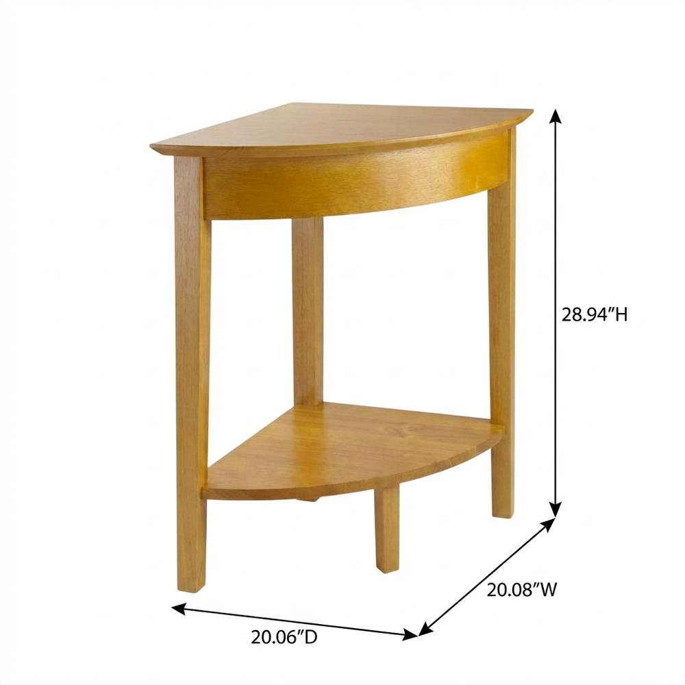 Honey Corner Table with Solid and Composite Wood Finish for Modern Workspaces