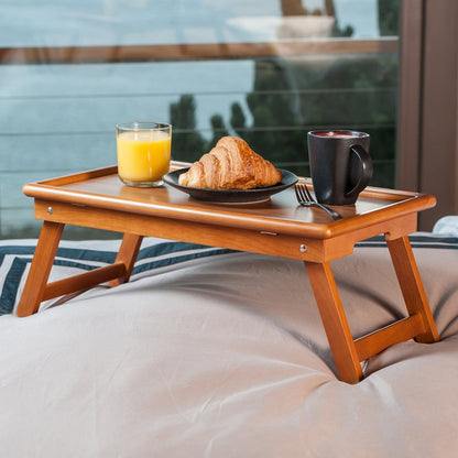 Arlo Breakfast Tray with Flip Top, Teak