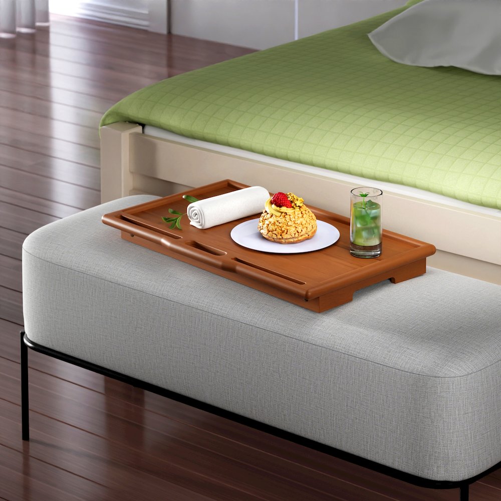 Arlo Breakfast Tray with Flip Top, Teak