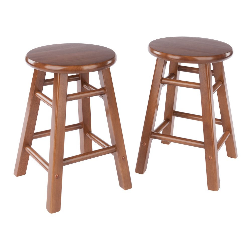 Element 2-Pc Dining Stool Set, Teak