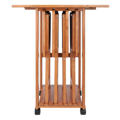 Sophia 5-pc Snack Table Set, Teak