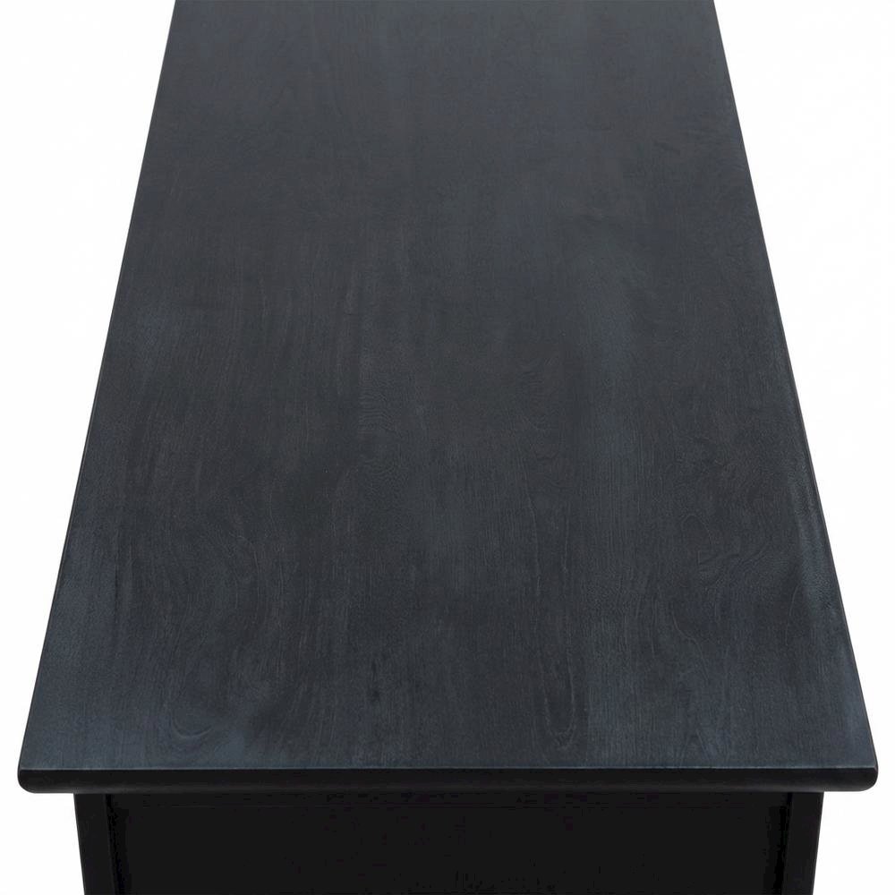Dark Espresso Wooden TV Stand With Storage Shelf And Pull Down Cabinet