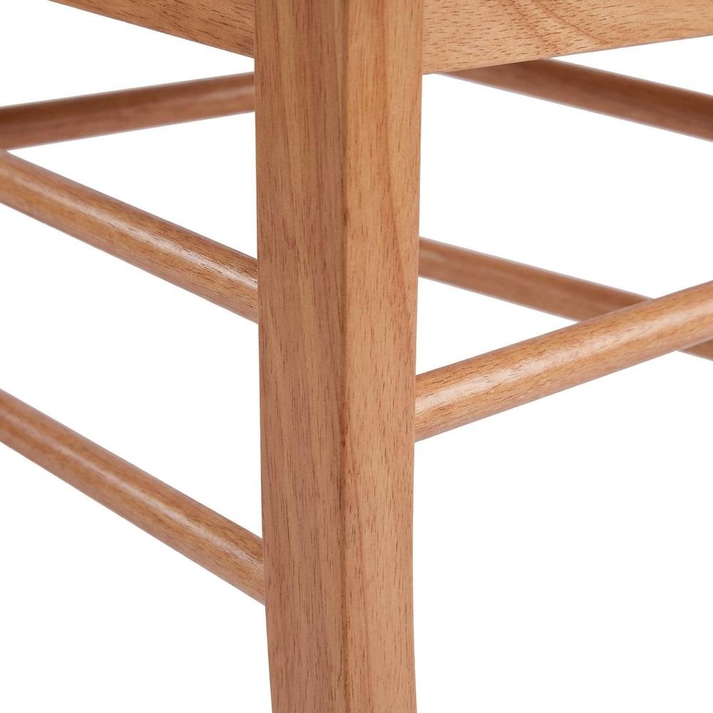 Solid Wood Ladder-Back Dining Chair for Kitchen and Dining Room, Light Oak