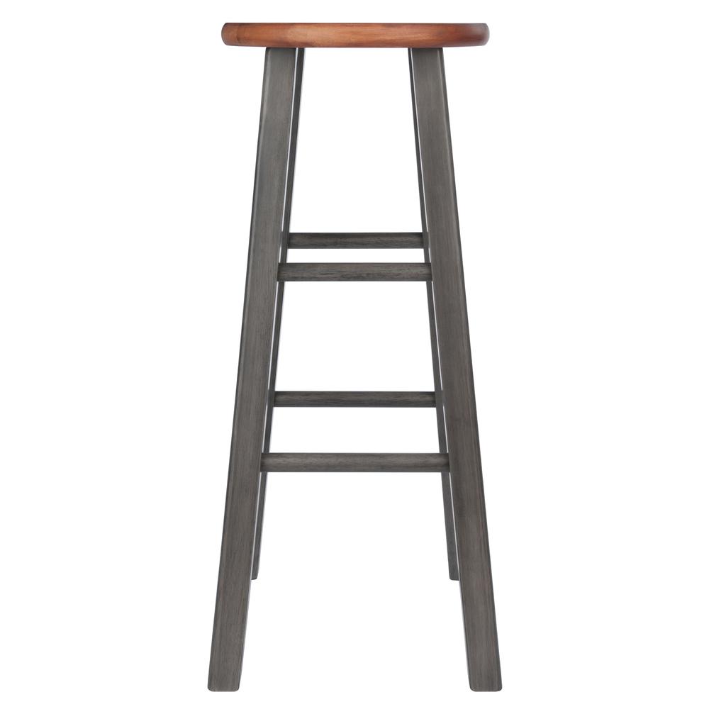 Ivy Bar Stool 29", Rustic Teak / Gray Finish