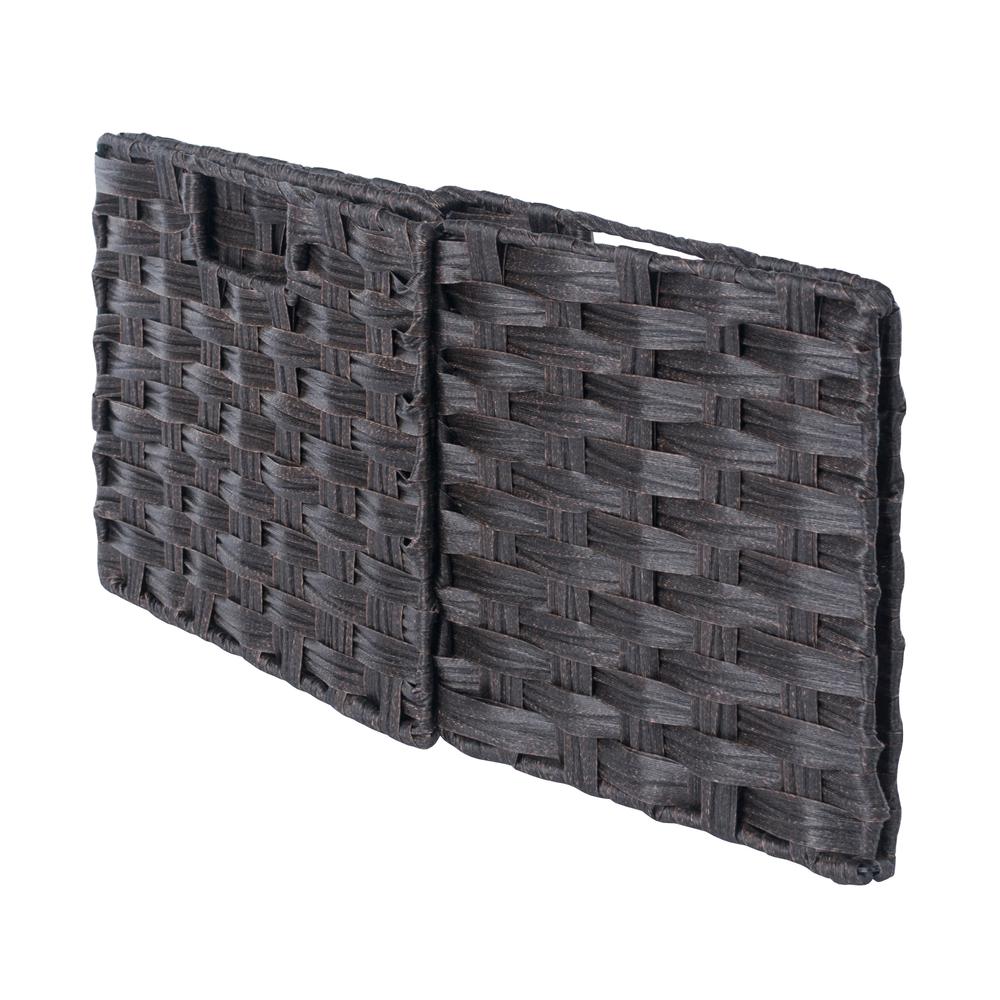 Melanie 3-Pc Woven Fiber Basket Set, Foldable, Chocolate