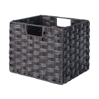 Melanie 3-Pc Woven Fiber Basket Set, Foldable, Chocolate