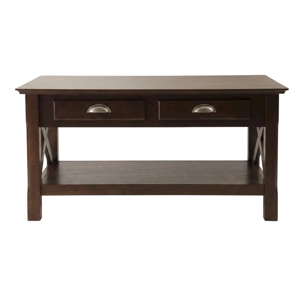 Coffee Table with 2 Storage Drawers for Living Room