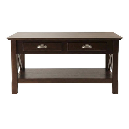 Coffee Table with 2 Storage Drawers for Living Room