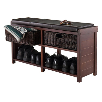 Colin Cushion Bench with Baskets